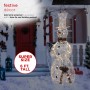 Alpine Corporation Gold Wire Holiday Décor Snowman with Warm White LED Lights Extra Large