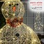 Alpine Corporation Gold Wire Holiday Décor Snowman with Warm White LED Lights Extra Large