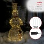 Alpine Corporation Gold Wire Holiday Décor Snowman with Warm White LED Lights Extra Large