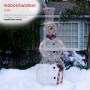 Alpine Corporation Gold Wire Holiday Décor Snowman with Warm White LED Lights Extra Large