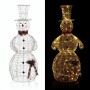 Alpine Corporation Gold Wire Holiday Décor Snowman with Warm White LED Lights Extra Large