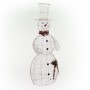 Alpine Corporation Gold Wire Holiday Décor Snowman with Warm White LED Lights Extra Large