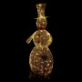 Alpine Corporation Gold Wire Holiday Décor Snowman with Warm White LED Lights Extra Large