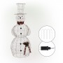 Alpine Corporation Gold Wire Holiday Décor Snowman with Warm White LED Lights Extra Large