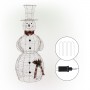 Alpine Corporation Gold Wire Holiday Décor Snowman with Warm White LED Lights Extra Large