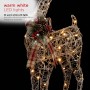 Gold Wire Christmas Reindeer Décor with White LEDs Large