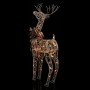 Gold Wire Christmas Reindeer Décor with White LEDs Large