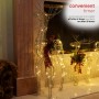 Gold Wire Christmas Reindeer Décor with White LEDs Large