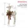 Alpine Corporation Gold Wire Holiday Decor Reindeer with Warm White LED Lights