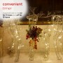 Alpine Corporation Gold Wire Holiday Decor Reindeer with Warm White LED Lights