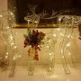 Alpine Corporation Gold Wire Holiday Decor Reindeer with Warm White LED Lights