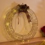 Alpine CIM227HH-L Wreath Decoration, Champagne