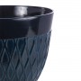 BLUE STONE-LOOK DIAMOND DESIGN PLANTER W/DRAINAGE-SET OF 2 