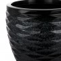 BLUE VASE PLANTER WITH ETCHED WAVES - SET OF 2 