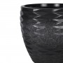 GRAY VASE PLANTER WITH ETCHED WAVES - SET OF 2 