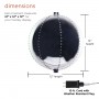 3" Silver Ornament with Multi-Color LED Lights