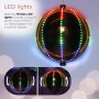 3" Silver Ornament with Multi-Color LED Lights