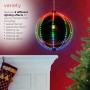 3" Silver Ornament with Multi-Color LED Lights