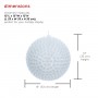 Alpine Corporation 13"H Indoor/Outdoor Flashing Holiday Round Ornament With Warm White LED Lights