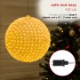 Alpine Corporation 13"H Indoor/Outdoor Flashing Holiday Round Ornament With Warm White LED Lights