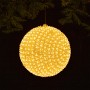 Alpine Corporation 13"H Indoor/Outdoor Flashing Holiday Round Ornament With Warm White LED Lights