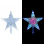 Alpine Corporation Flashing Star Tree Topper with Multi-Colored LED Lights