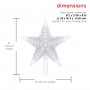 Alpine Corporation Flashing Star Tree Topper with Cool White LED Lights