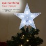 Alpine Corporation Flashing Star Tree Topper with Cool White LED Lights