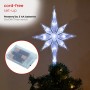 Alpine Corporation Star Christmas Tree Topper with Cool White LED Lights