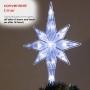 Alpine Corporation Star Christmas Tree Topper with Cool White LED Lights