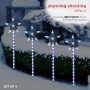 Alpine Corporation Holiday Décor Shooting Star Garden Stake with LED Lights, 4-Pack