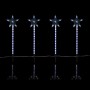 Alpine Corporation Holiday Décor Shooting Star Garden Stake with LED Lights, 4-Pack