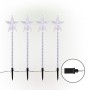 Alpine Corporation Holiday Décor Shooting Star Garden Stake with LED Lights, 4-Pack