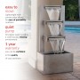 43" METAL TIERED WATERFALL FOUNTAIN