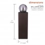 SELF-CONTAINED METAL ORB FOUNTAIN WITH RIVER STONES 