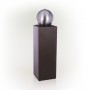 SELF-CONTAINED METAL ORB FOUNTAIN WITH RIVER STONES 