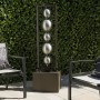 MODERN COLUMN FOUNTAIN WITH STAINLESS STEEL ORBS