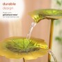 METAL MULTI-TIERED LILY PADS FOUNTAIN WITH STONES