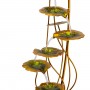 METAL MULTI-TIERED LILY PADS FOUNTAIN WITH STONES