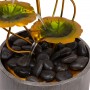 METAL MULTI-TIERED LILY PADS FOUNTAIN WITH STONES
