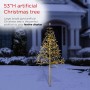 53" Festive Golden Christmas Tree with Warm White LED Lights