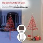53" Festive Red Christmas Tree with Warm White LED Lights 