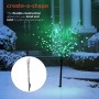 39" Foil Tree Branch Lighted Decor Stake with Green LED Lights