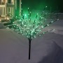 39" Foil Tree Branch Lighted Decor Stake with Green LED Lights