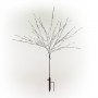 39" Foil Tree Branch Lighted Decor Stake with Green LED Lights