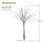39" Foil Tree Branch Lighted Decor Stake with Multi-Colored LEDs