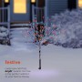 39" Foil Tree Branch Lighted Decor Stake with Multi-Colored LEDs