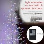 Alpine Corporation 39"H Indoor/Outdoor Metallic Foil Tree Stake Holiday Decoration with Red LED Lights