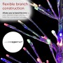 Alpine Corporation 39"H Indoor/Outdoor Metallic Foil Tree Stake Holiday Decoration with Red LED Lights
