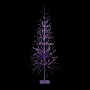Alpine Corporation 39"H Indoor/Outdoor Metallic Foil Tree Stake Holiday Decoration with Red LED Lights